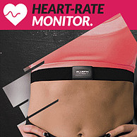 Pic. of heart rate monitor across a ladies stomach